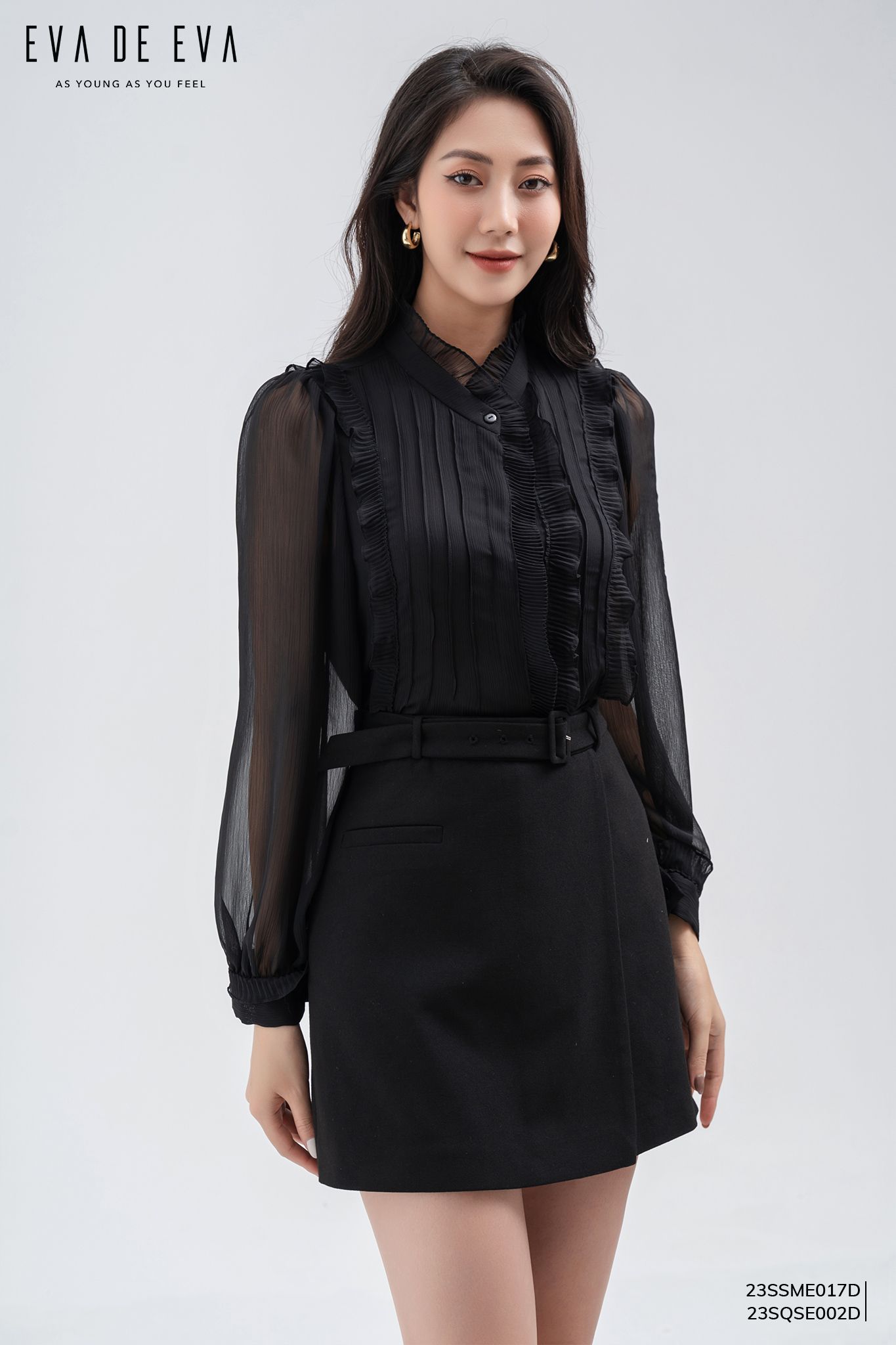  Sơ mi tay dài, Dáng sơ vin 23SSME017D 