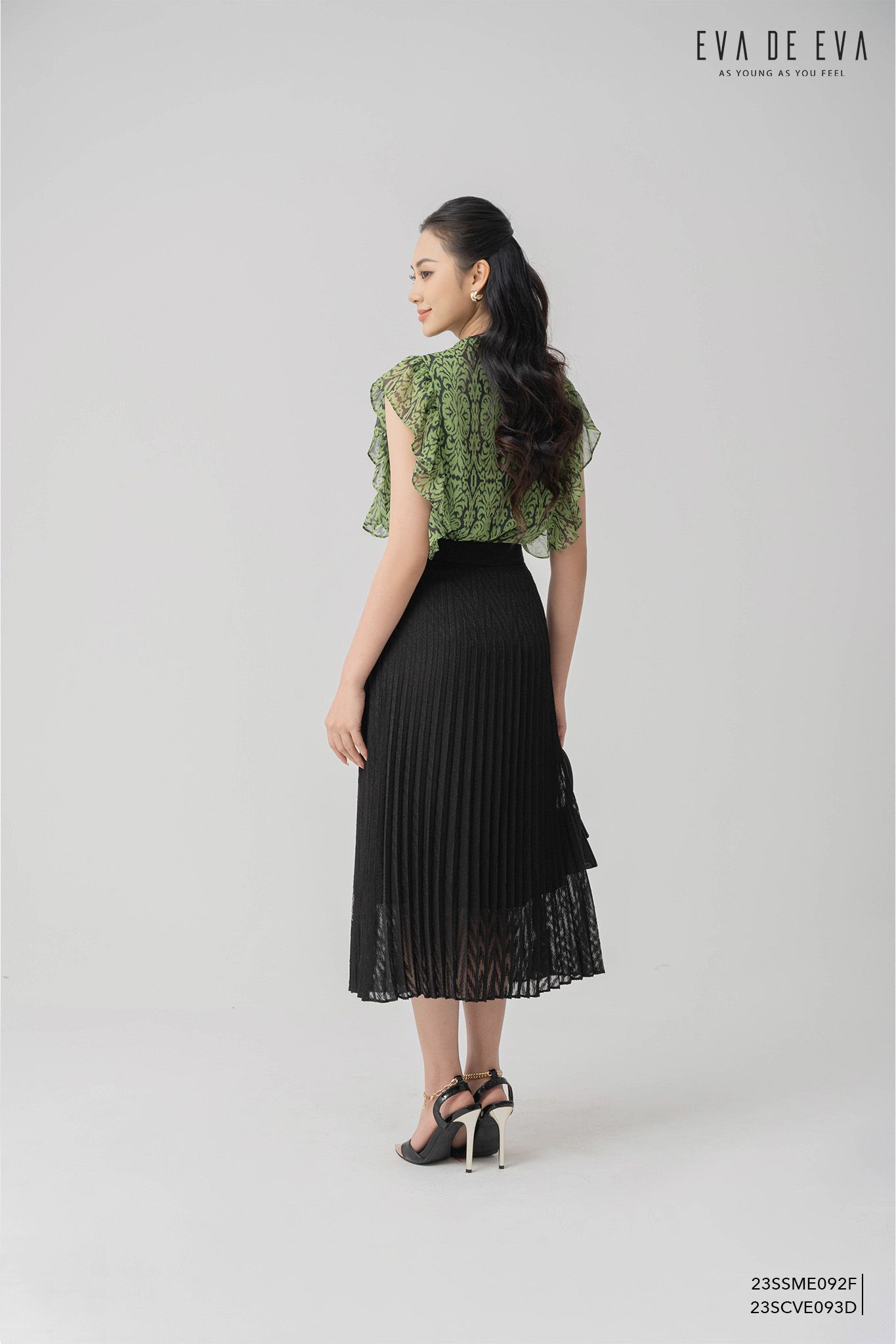 CHÂN VÁY MIDI DẬP LI  Kaki  ZARA Vietnam