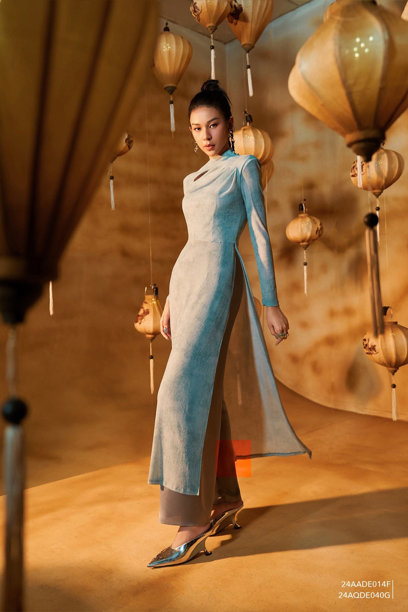  Quần dài, Ống suông 24AQDE040G 