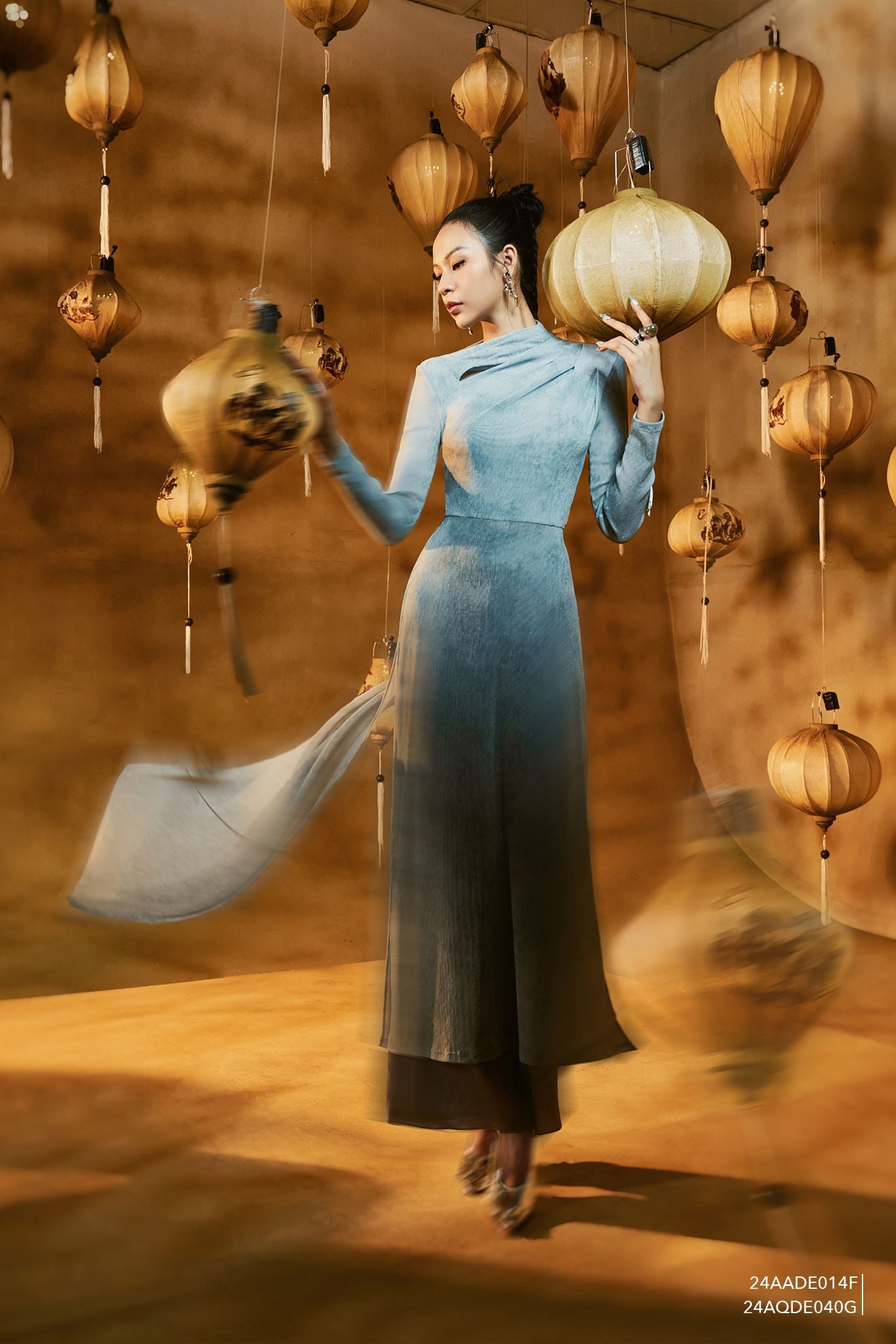  Quần dài, Ống suông 24AQDE040G 