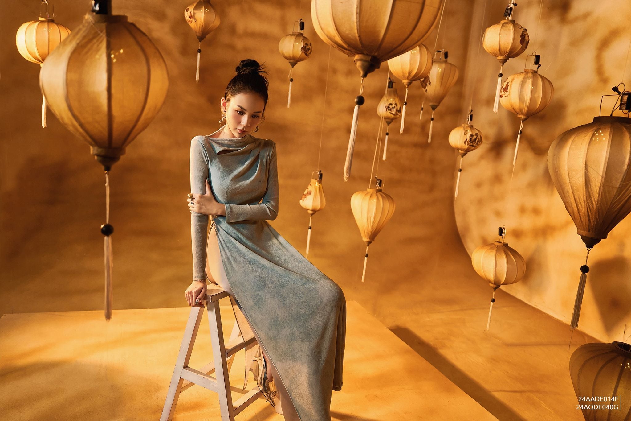  Quần dài, Ống suông 24AQDE040G 