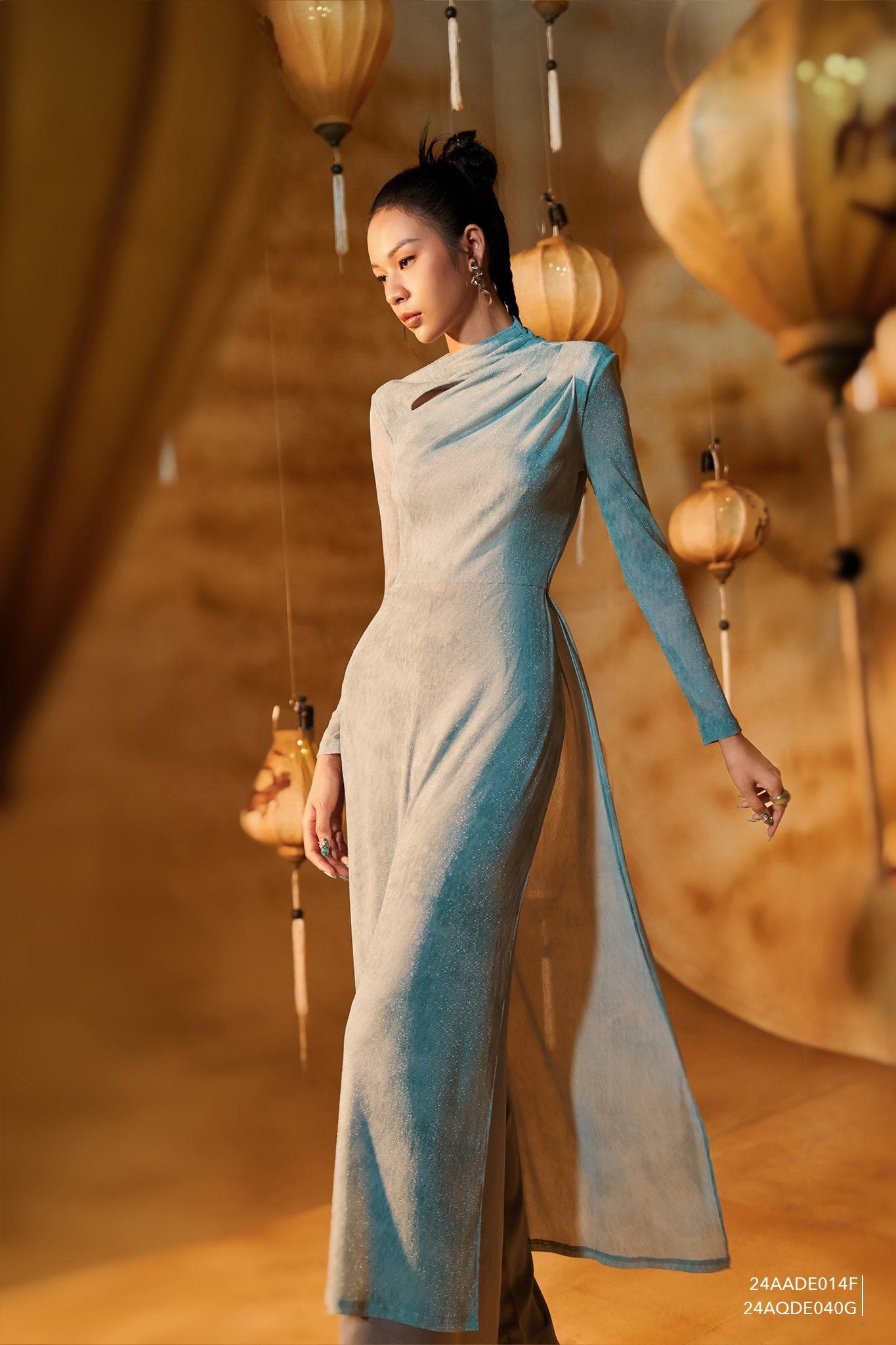  Quần dài, Ống suông 24AQDE040G 