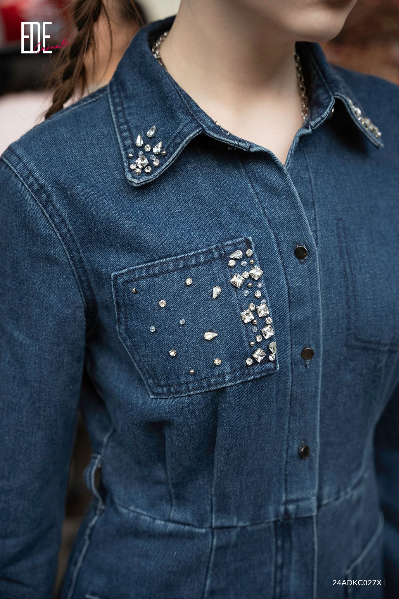  Đầm tay dài, Dáng thắt eo 24ADKC027X 