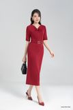  Đầm tay ngắn, Dáng ôm 24ADKE018Đ 