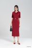 Đầm tay ngắn, Dáng ôm 24ADKE018Đ