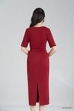  Đầm tay ngắn, Dáng ôm 24ADKE018Đ 