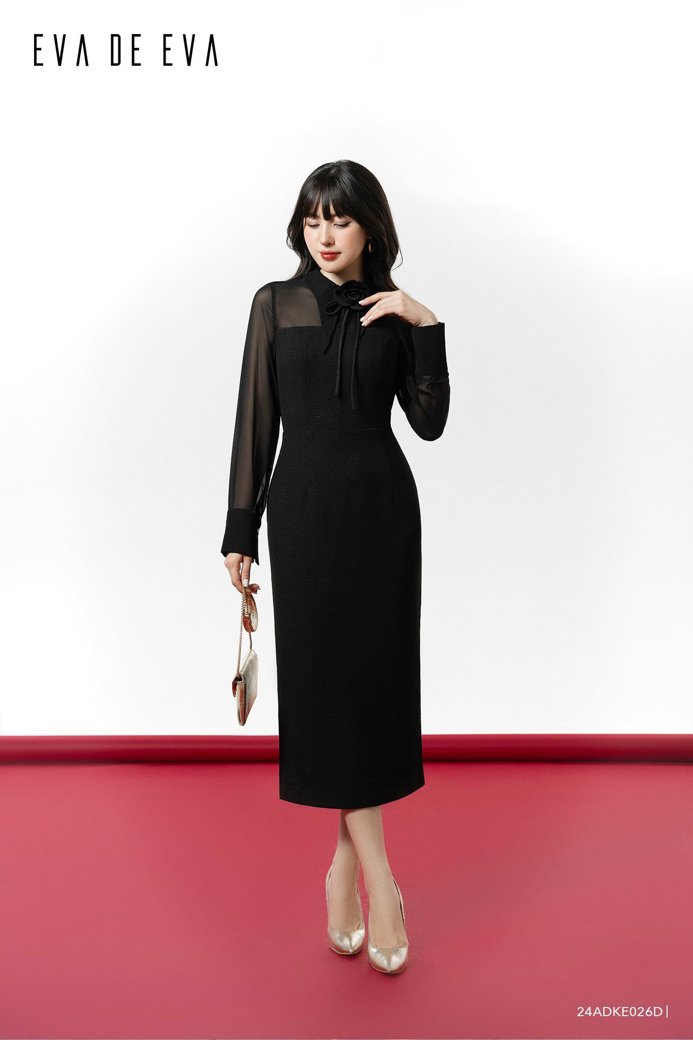  Đầm tay dài, Dáng ôm 24ADKE026D 