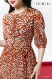  Đầm tay ngắn, Dáng thắt eo 24ADKE055F 