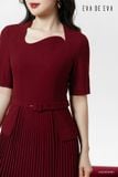  Đầm tay ngắn, Dáng thắt eo 24ADKE069Đ 