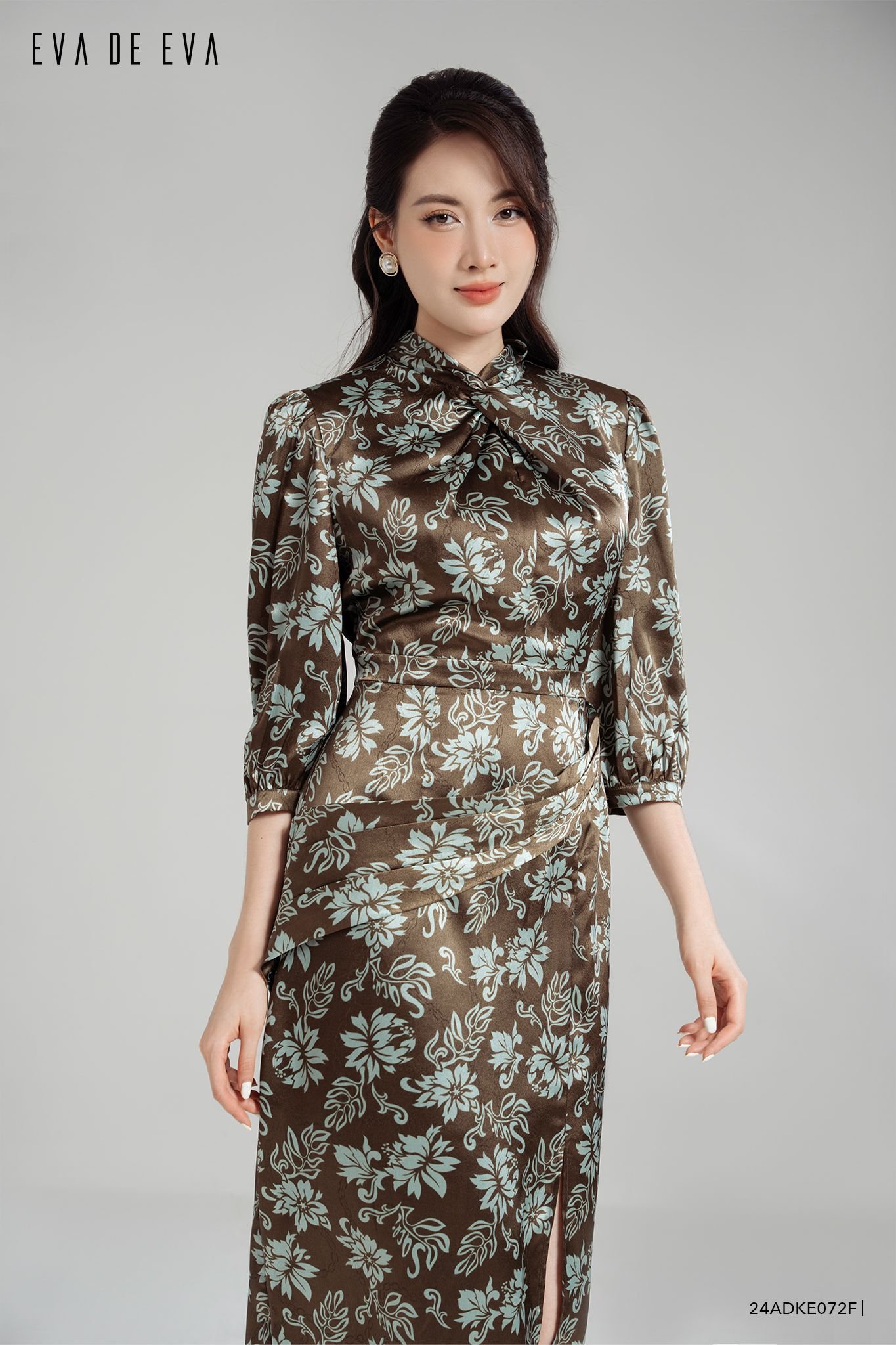  Đầm tay lỡ, Dáng thắt eo 24ADKE072F 