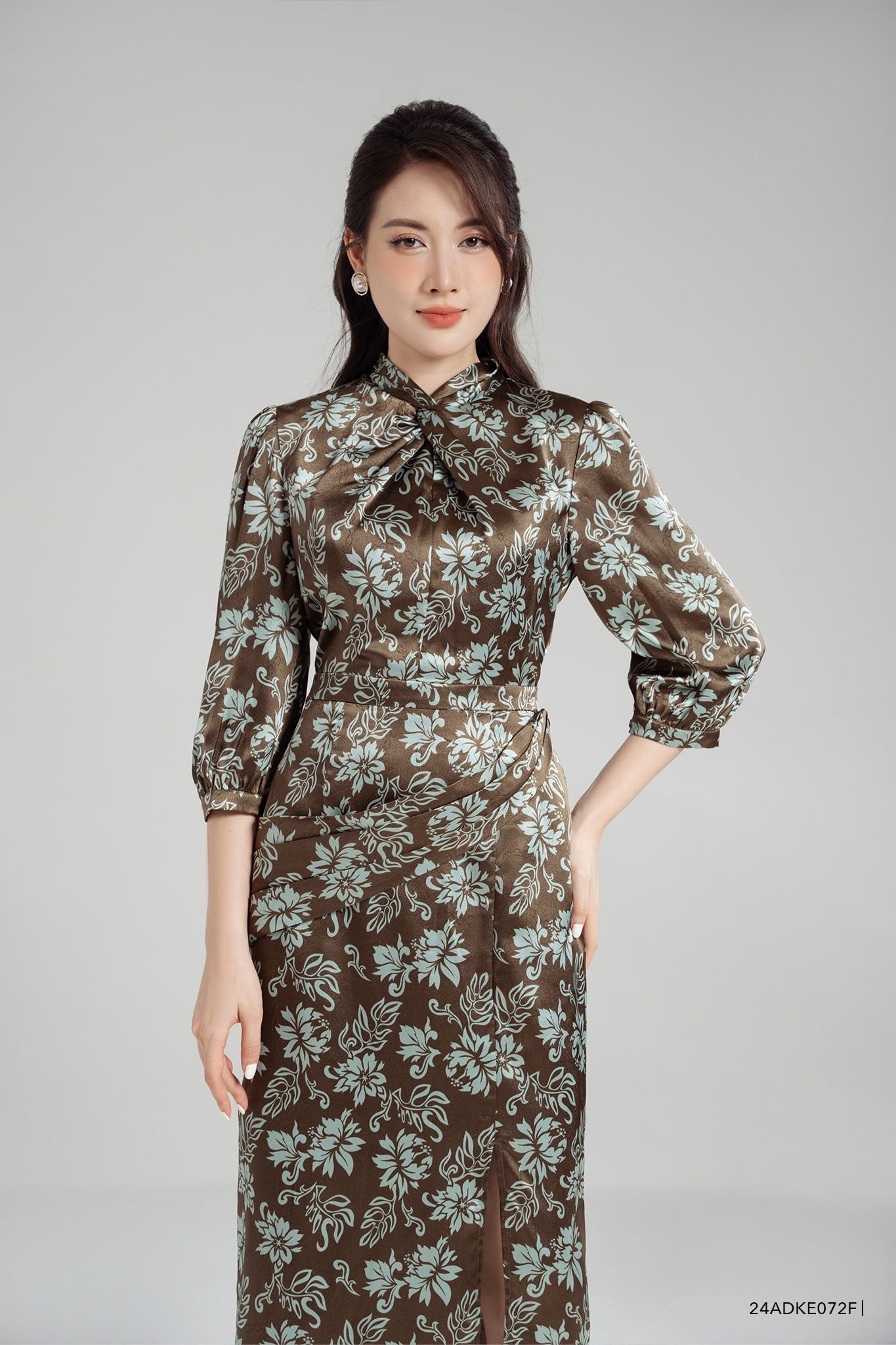  Đầm tay lỡ, Dáng thắt eo 24ADKE072F 