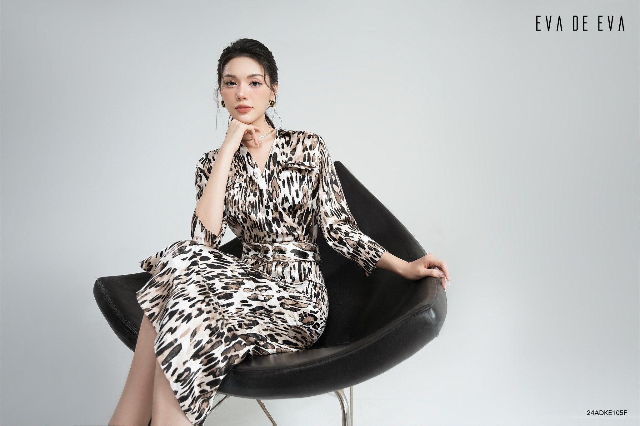  Đầm tay lỡ, Dáng thắt eo 24ADKE105F 