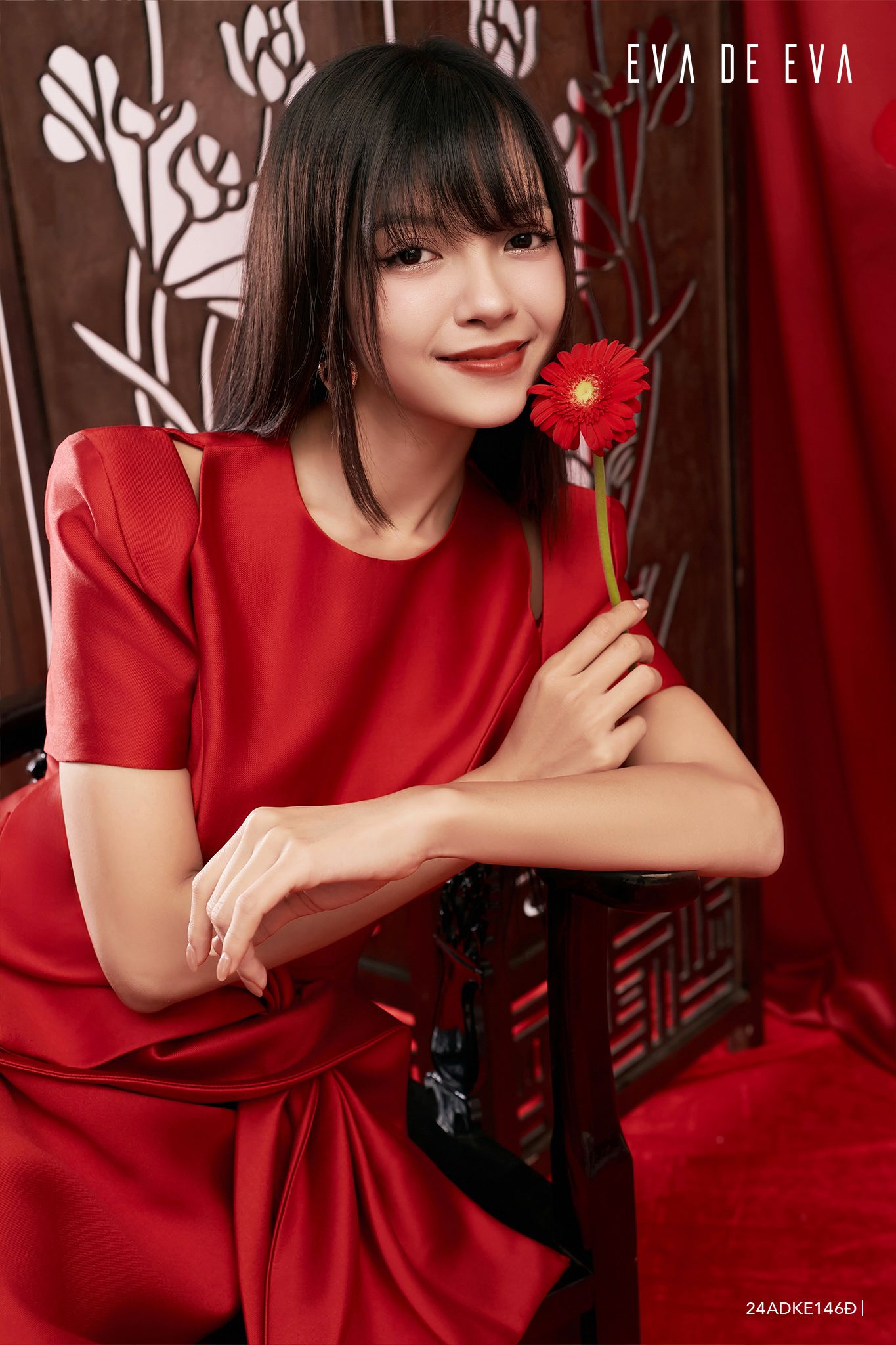  Đầm tay ngắn, Dáng ôm 24ADKE146Đ 