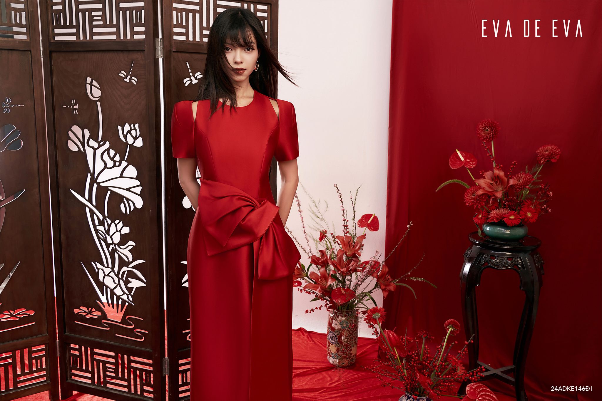  Đầm tay ngắn, Dáng ôm 24ADKE146Đ 
