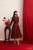  Đầm tay dài, Dáng thắt eo 24ADKE148Đ 