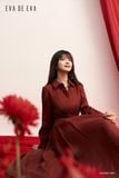  Đầm tay dài, Dáng thắt eo 24ADKE148Đ 