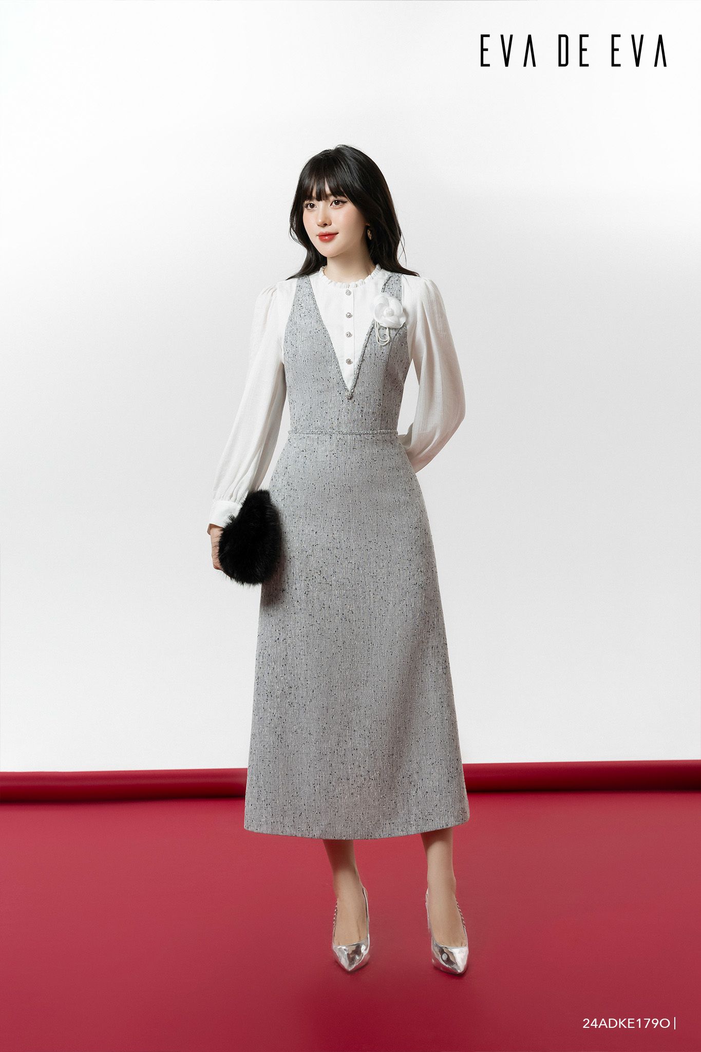  Đầm tay dài,  24ADKE179O 