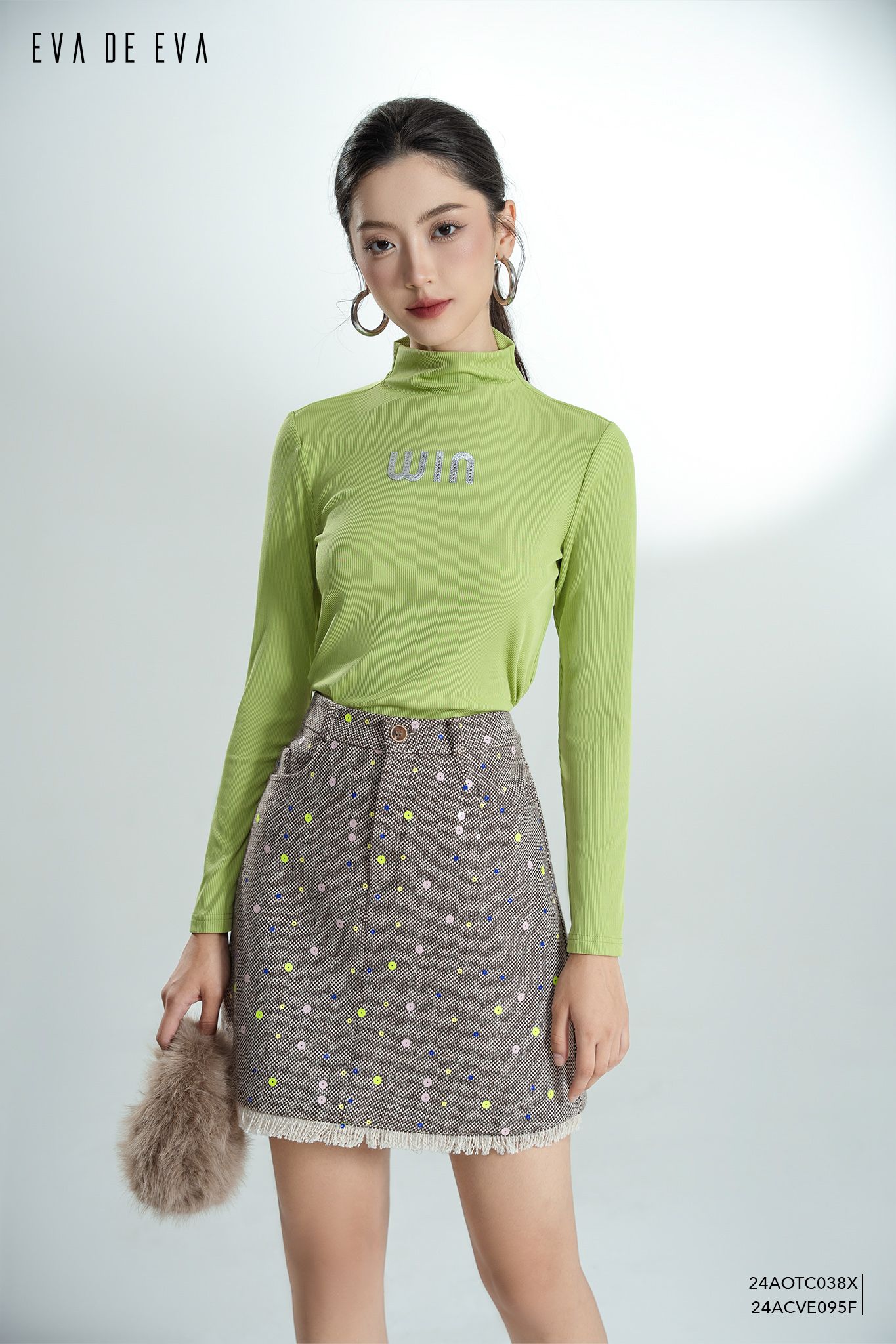  Chân váy Mini,  24ACVE095F 