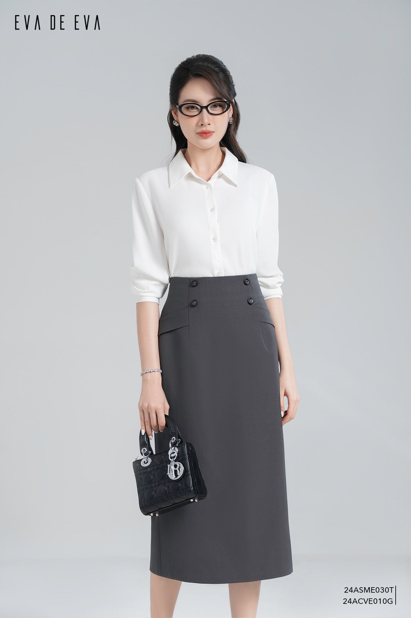  Sơ mi tay dài, Dáng sơ vin 24ASME030T 