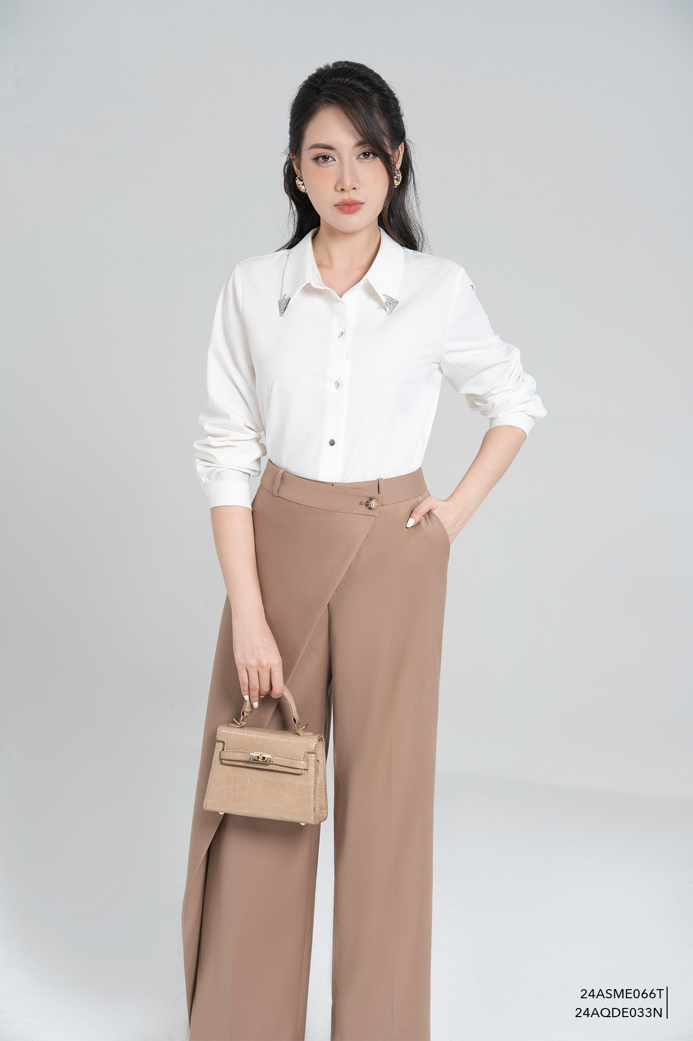  Quần dài, Ống suông 24AQDE033N 