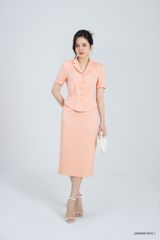  Đầm tay ngắn, Dáng thắt eo 24SDKE107C 