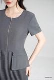  Đầm tay ngắn, Dáng thắt eo 24SDKE116G 
