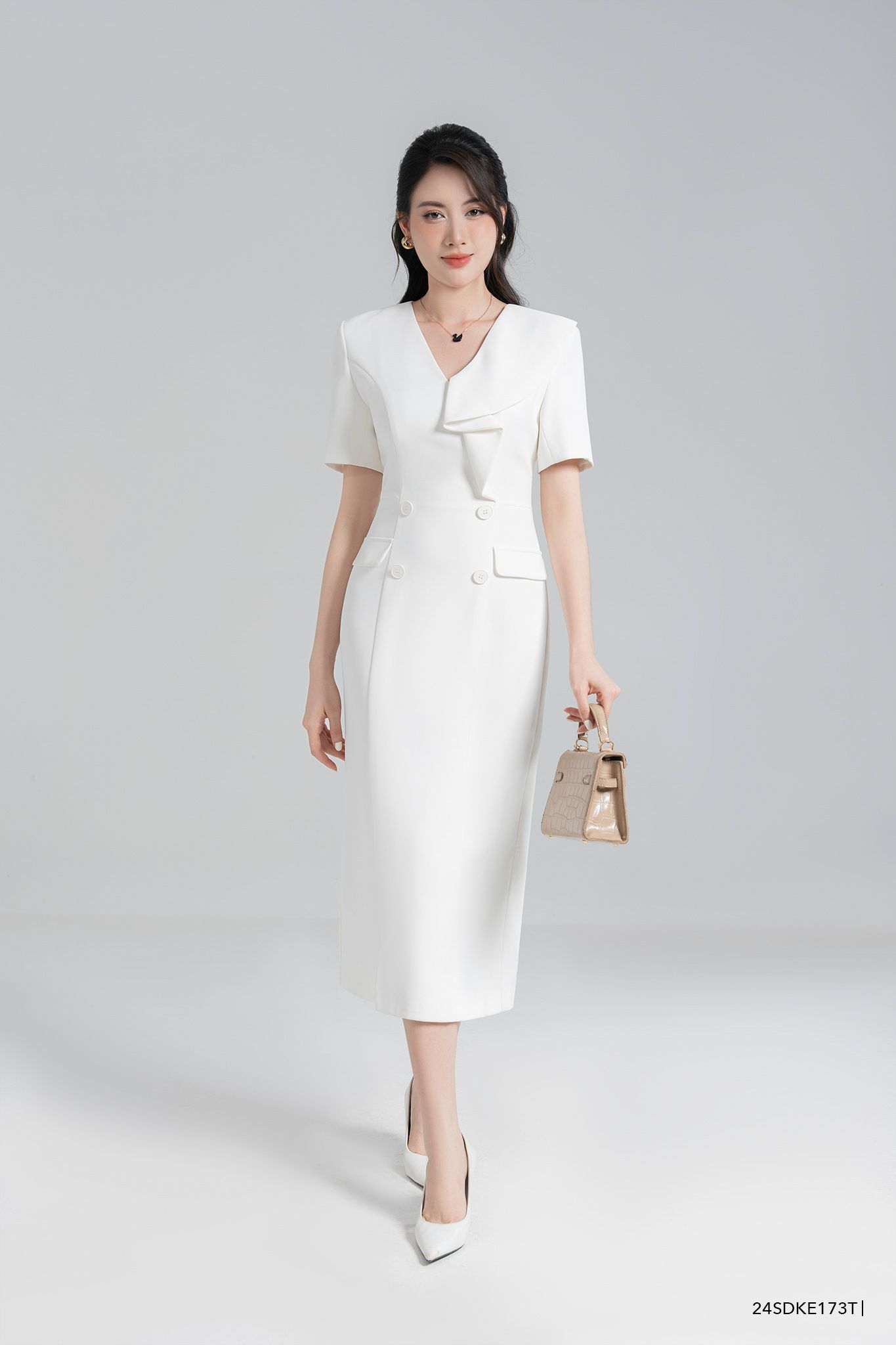  Đầm tay ngắn, Dáng ôm 24SDKE173T 