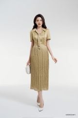  Đầm tay ngắn, Dáng thắt eo 24SDKE234F 
