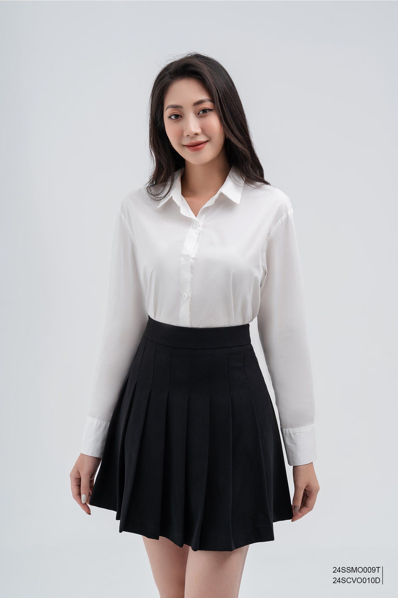  Chân váy Mini, Xếp ly 24SCVO010D 