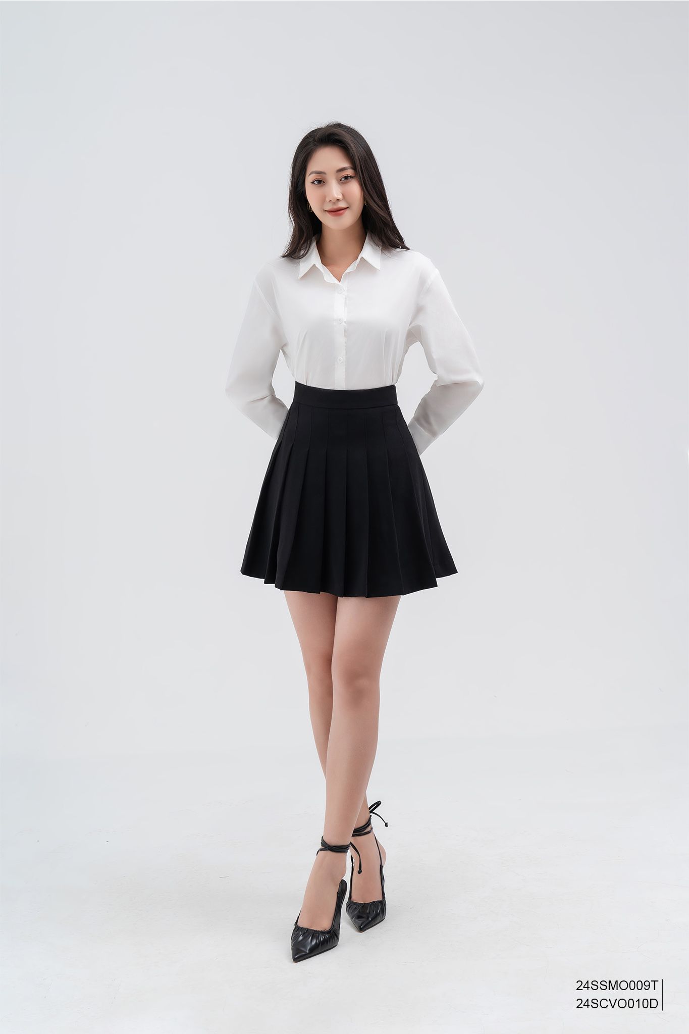  Chân váy Mini, Xếp ly 24SCVO010D 