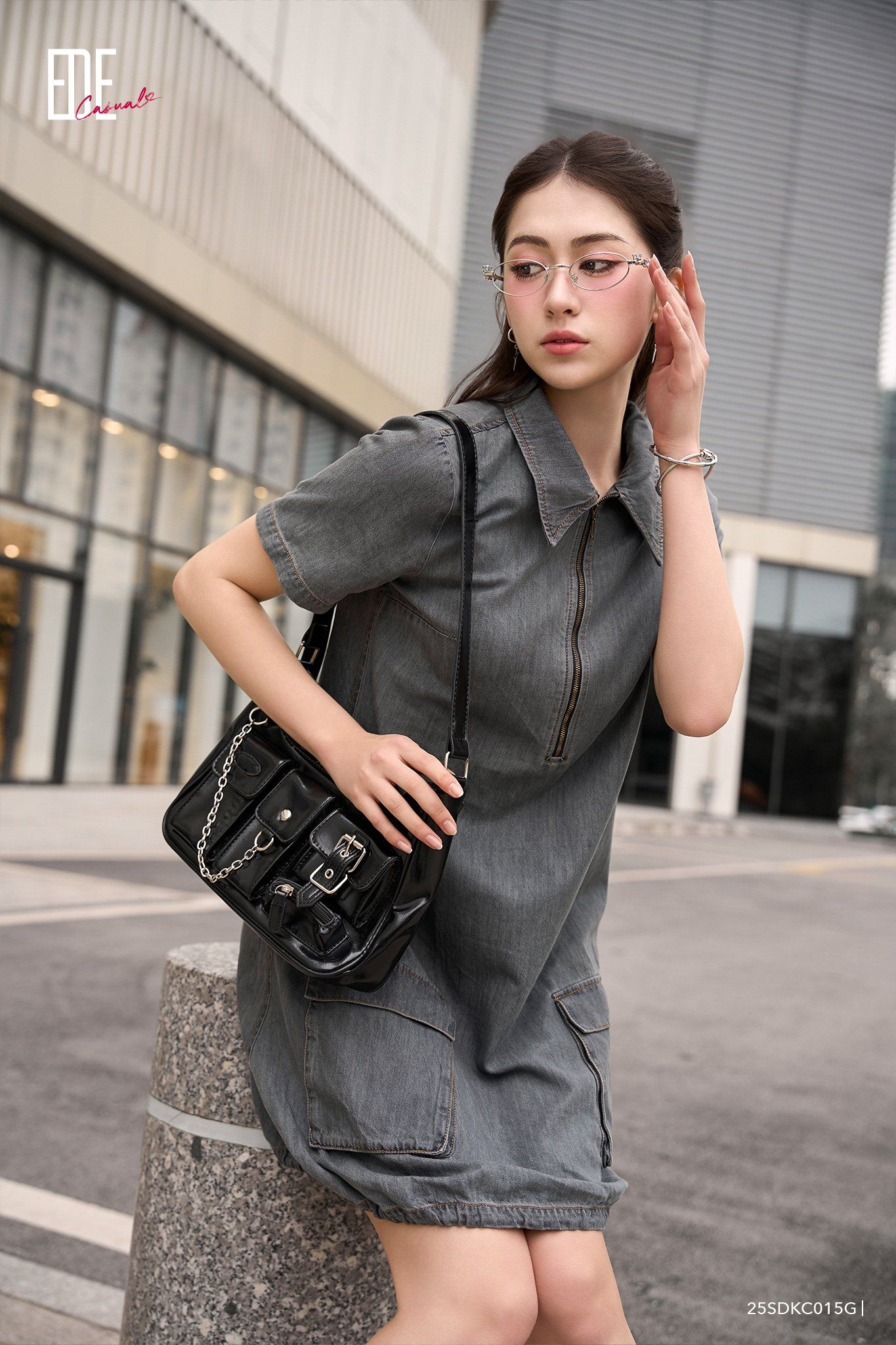  Đầm tay ngắn,  25SDKC015G 