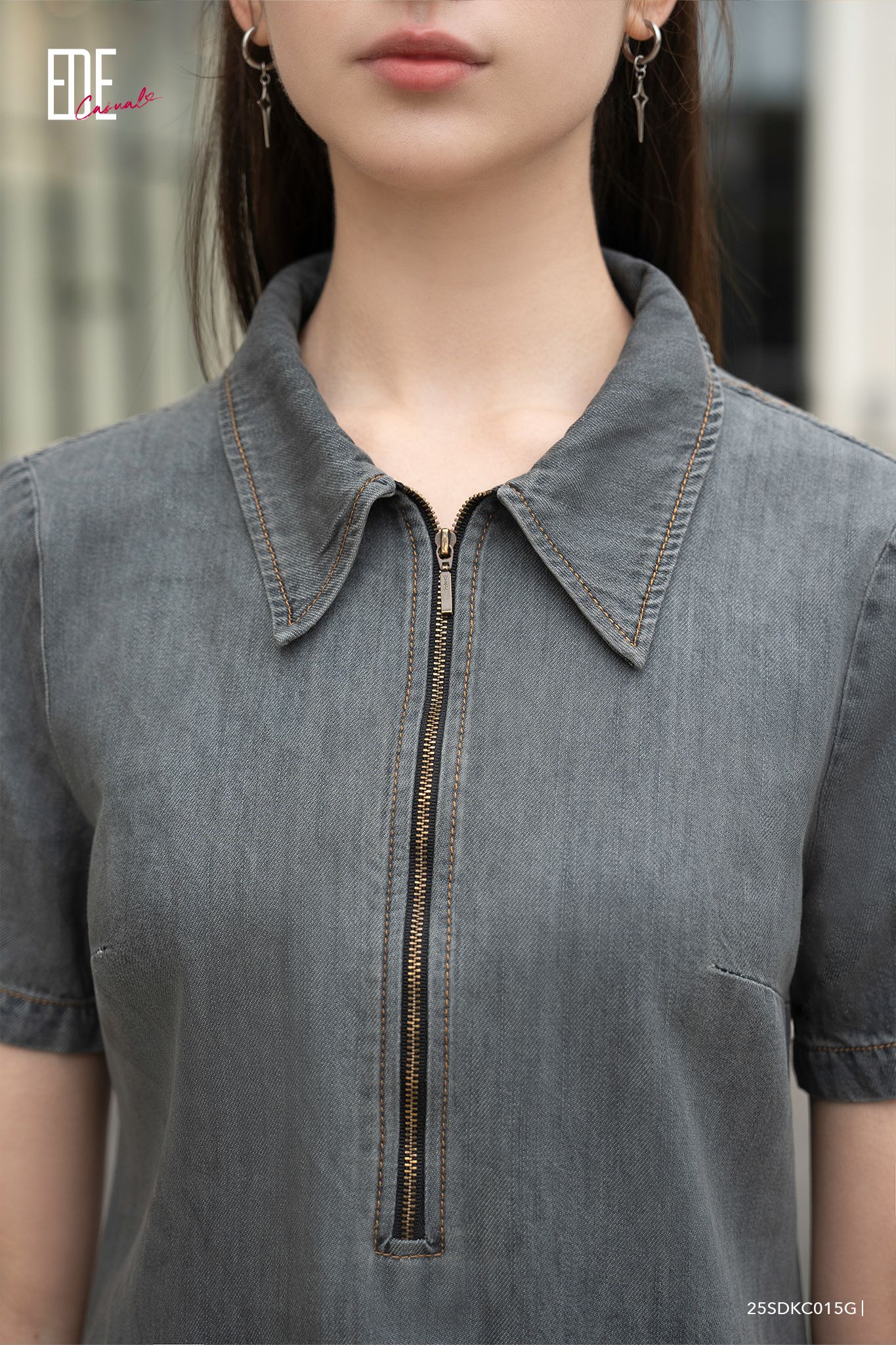  Đầm tay ngắn,  25SDKC015G 