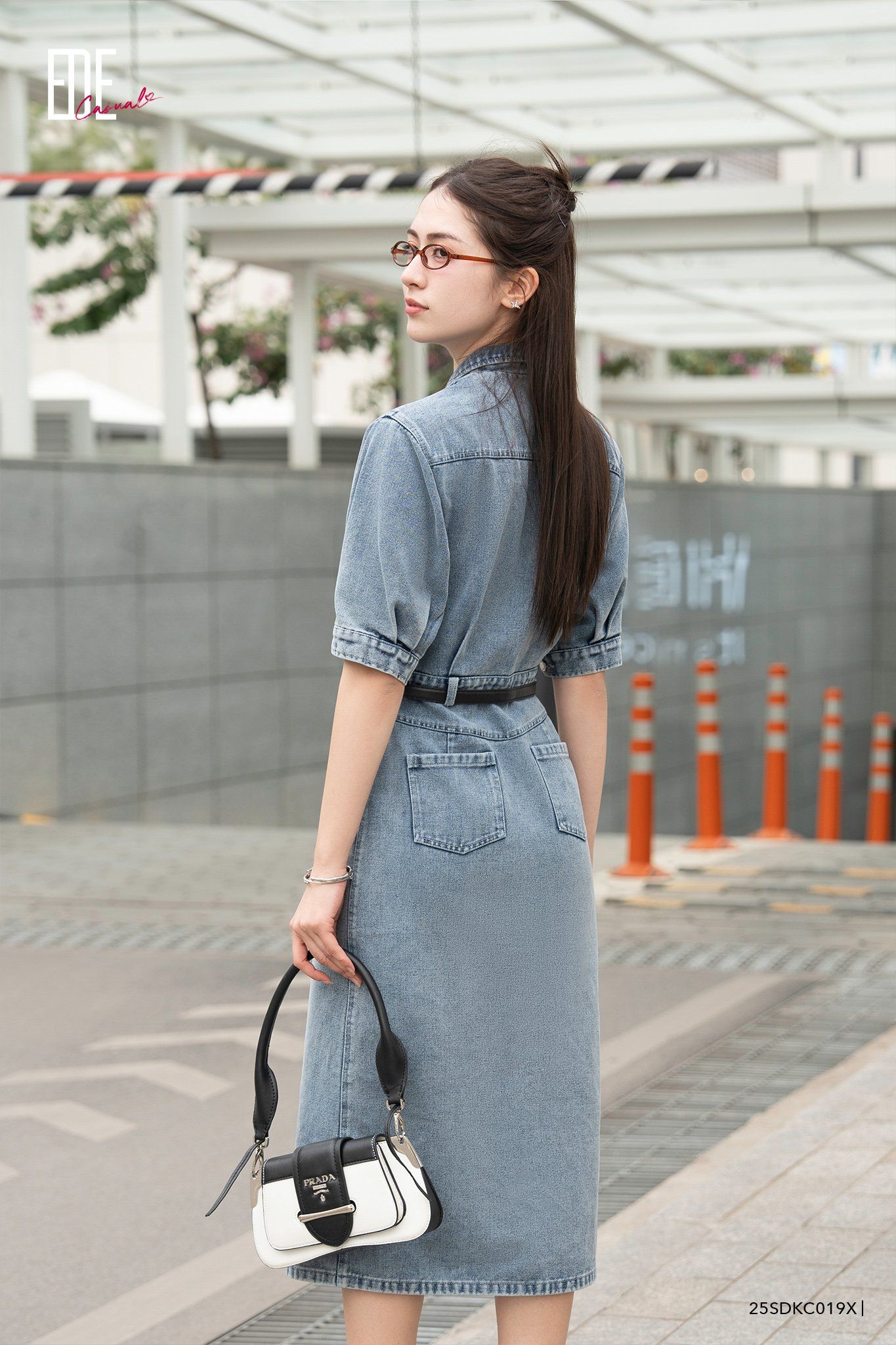  Đầm tay ngắn,  25SDKC019X 