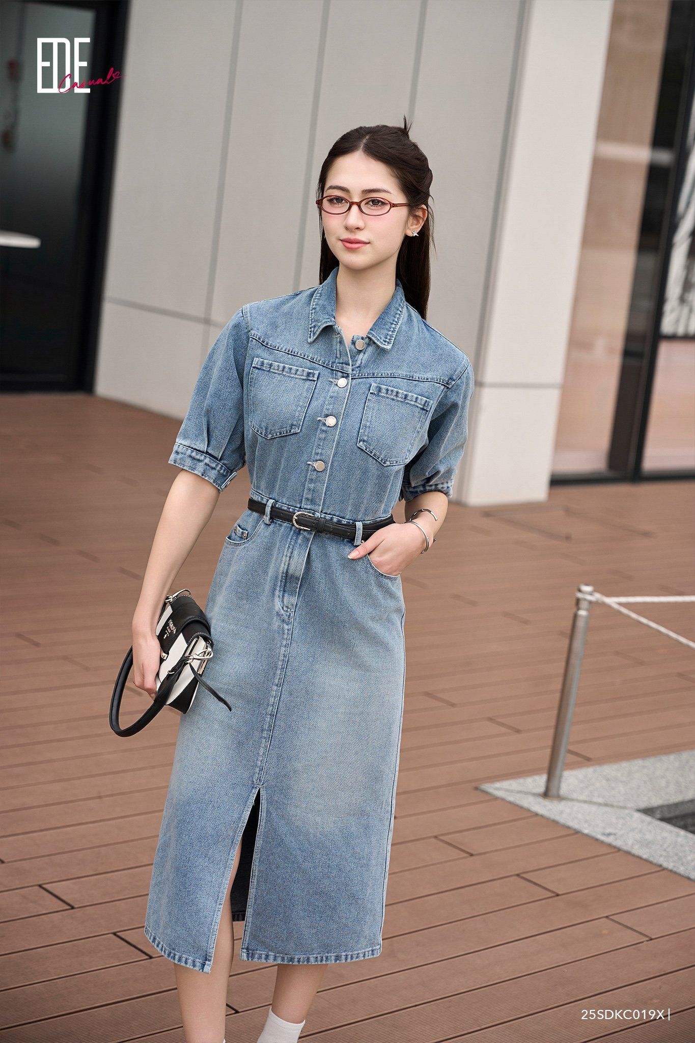  Đầm tay ngắn,  25SDKC019X 