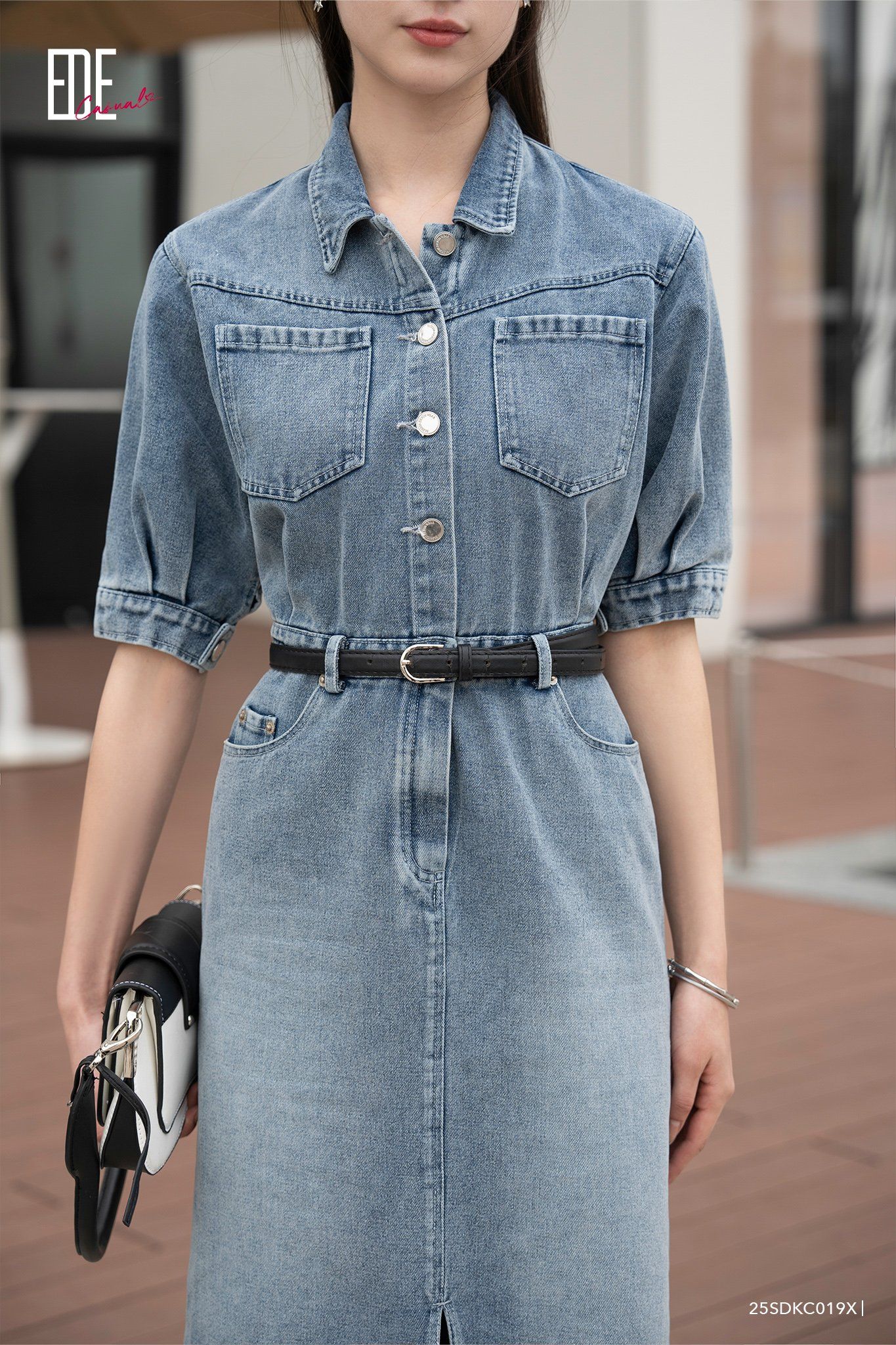  Đầm tay ngắn,  25SDKC019X 