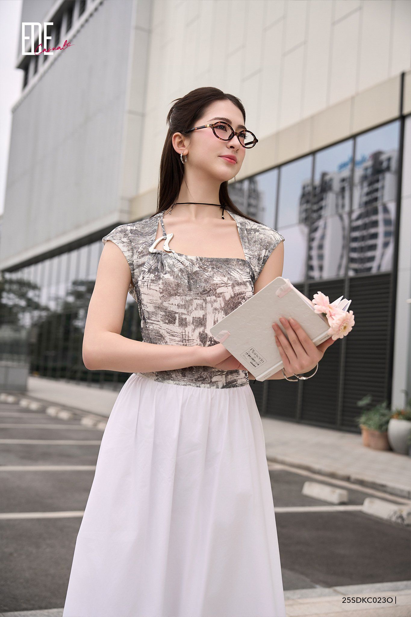  Đầm tay ngắn,  25SDKC023O 