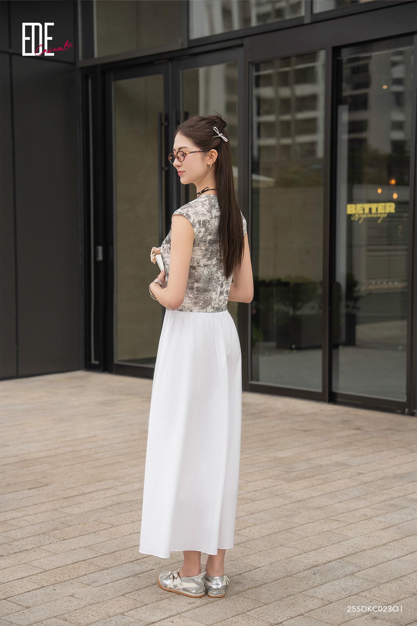  Đầm tay ngắn,  25SDKC023O 