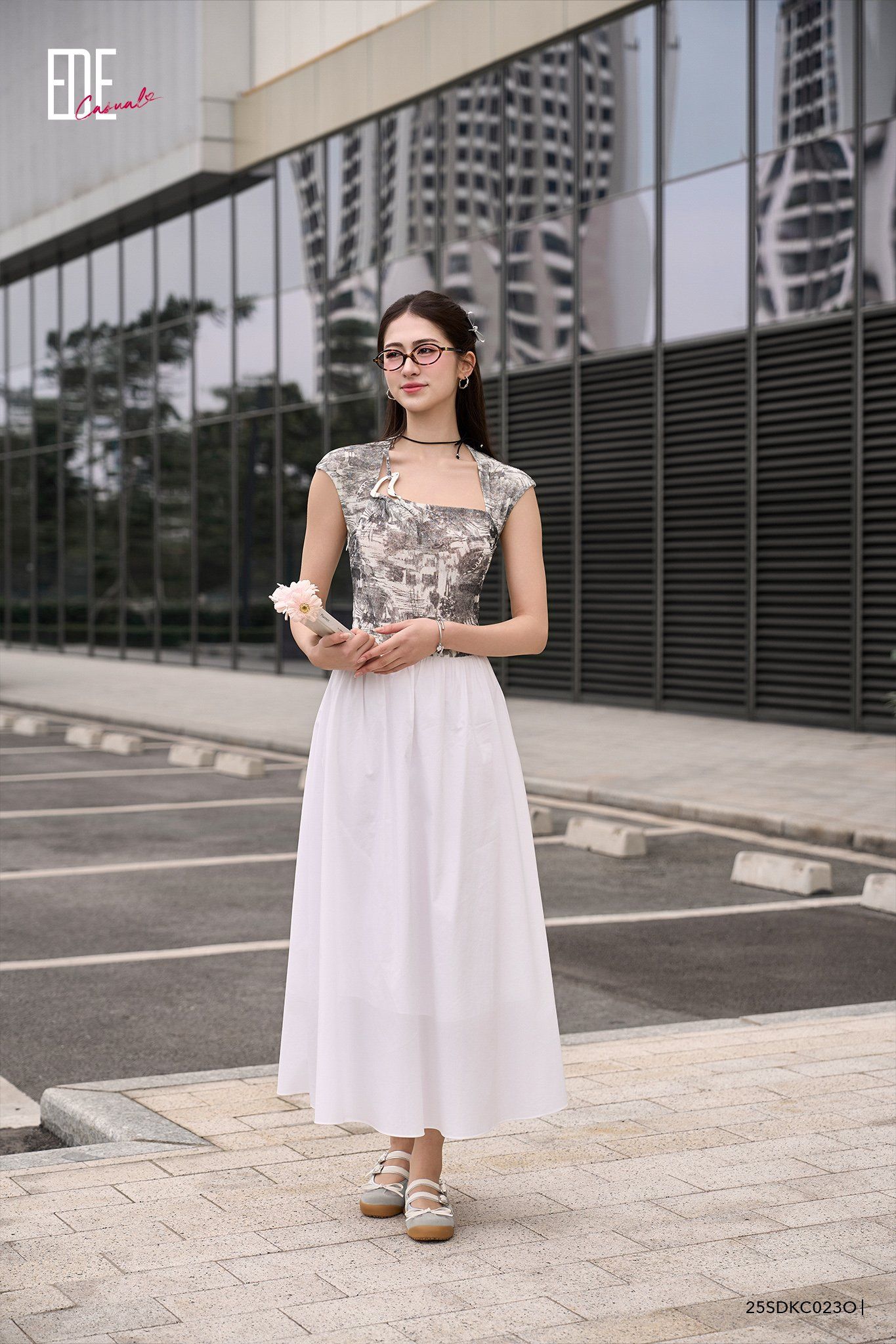  Đầm tay ngắn,  25SDKC023O 