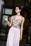  Đầm tay ngắn,  25SDKC023O 