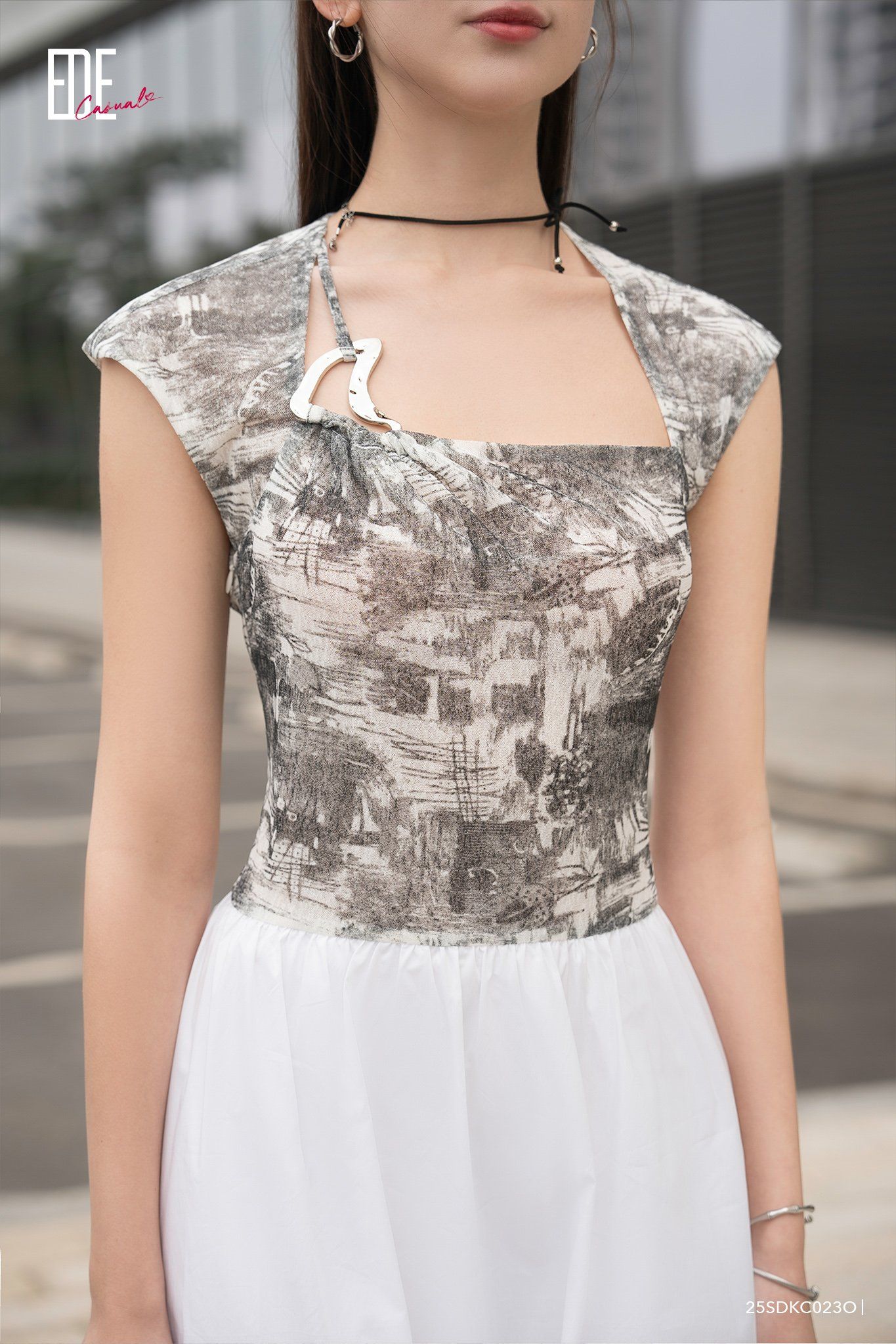  Đầm tay ngắn,  25SDKC023O 