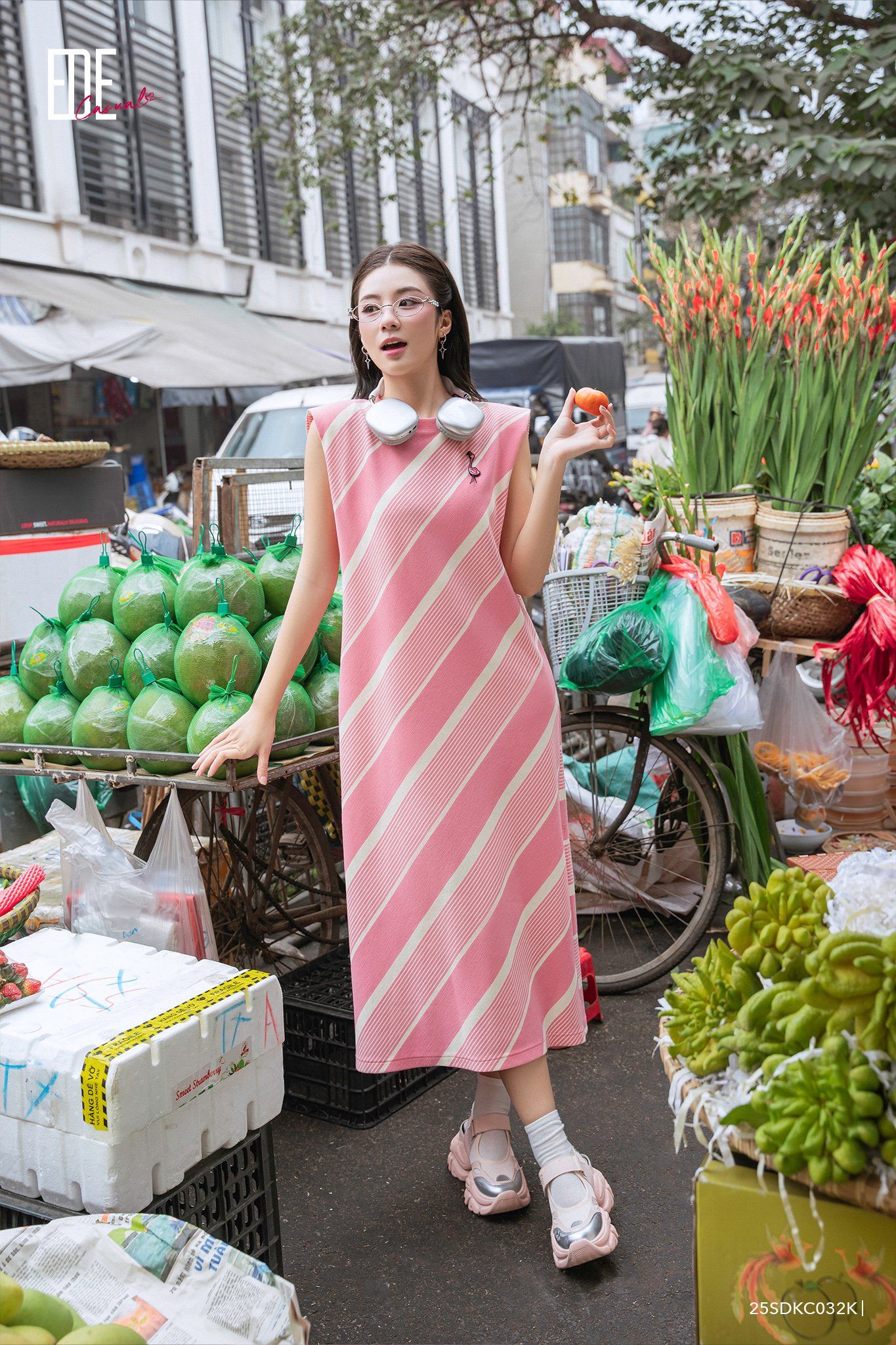  Đầm sát nách, Dáng suông 25SDKC032K 