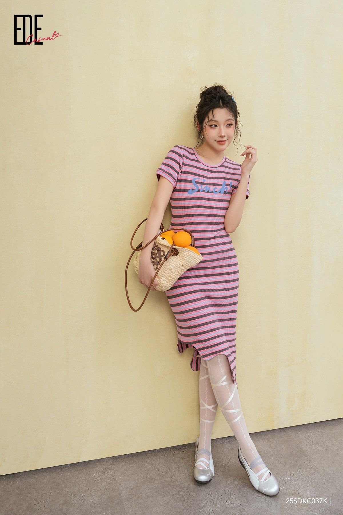  Đầm tay ngắn, Dáng ôm 25SDKC037K 