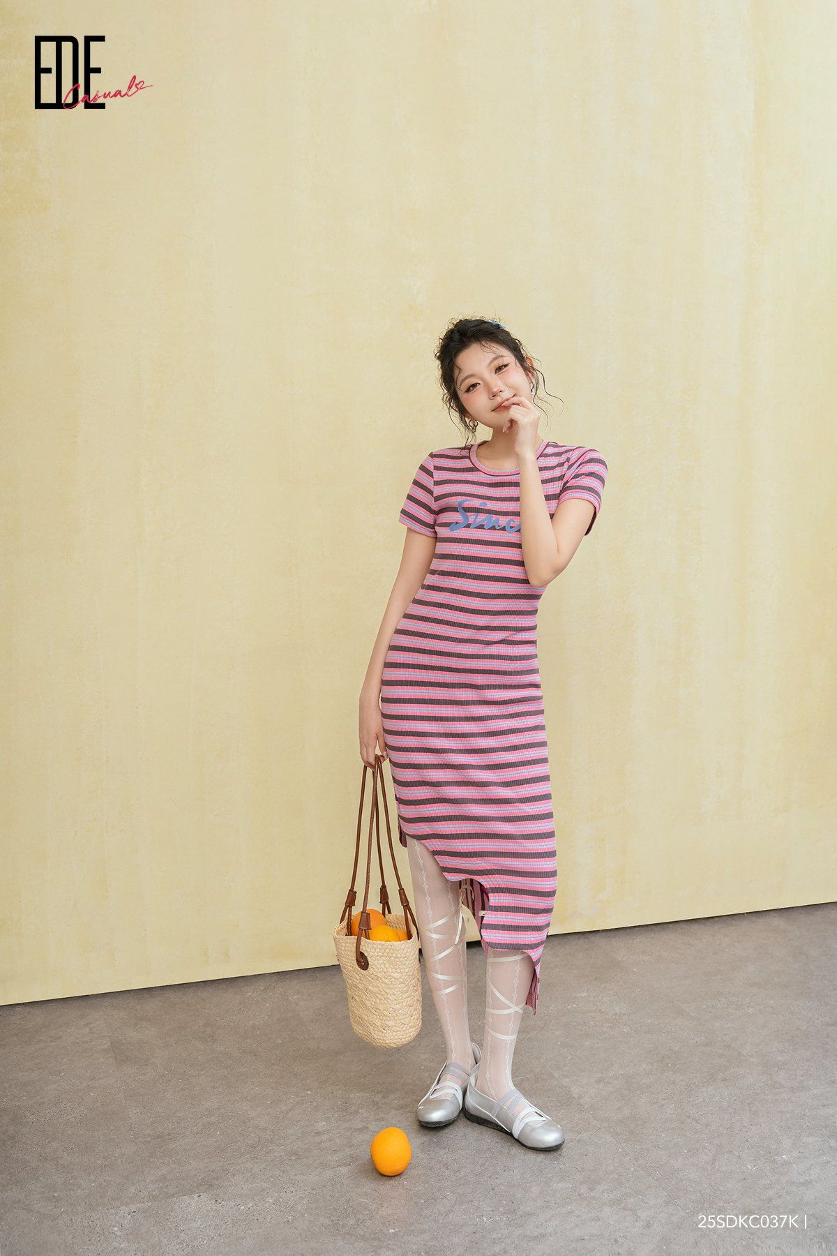  Đầm tay ngắn, Dáng ôm 25SDKC037K 