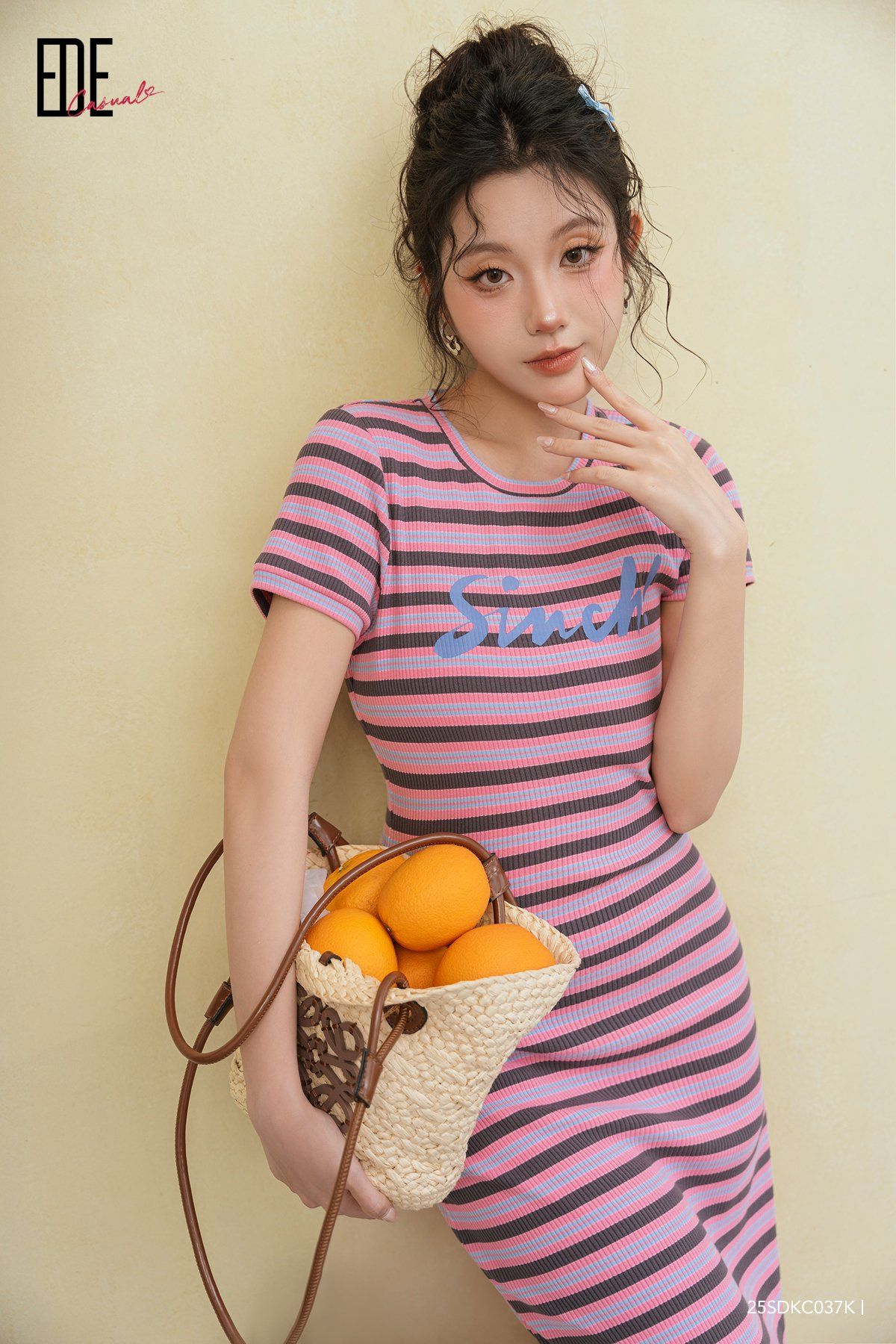  Đầm tay ngắn, Dáng ôm 25SDKC037K 