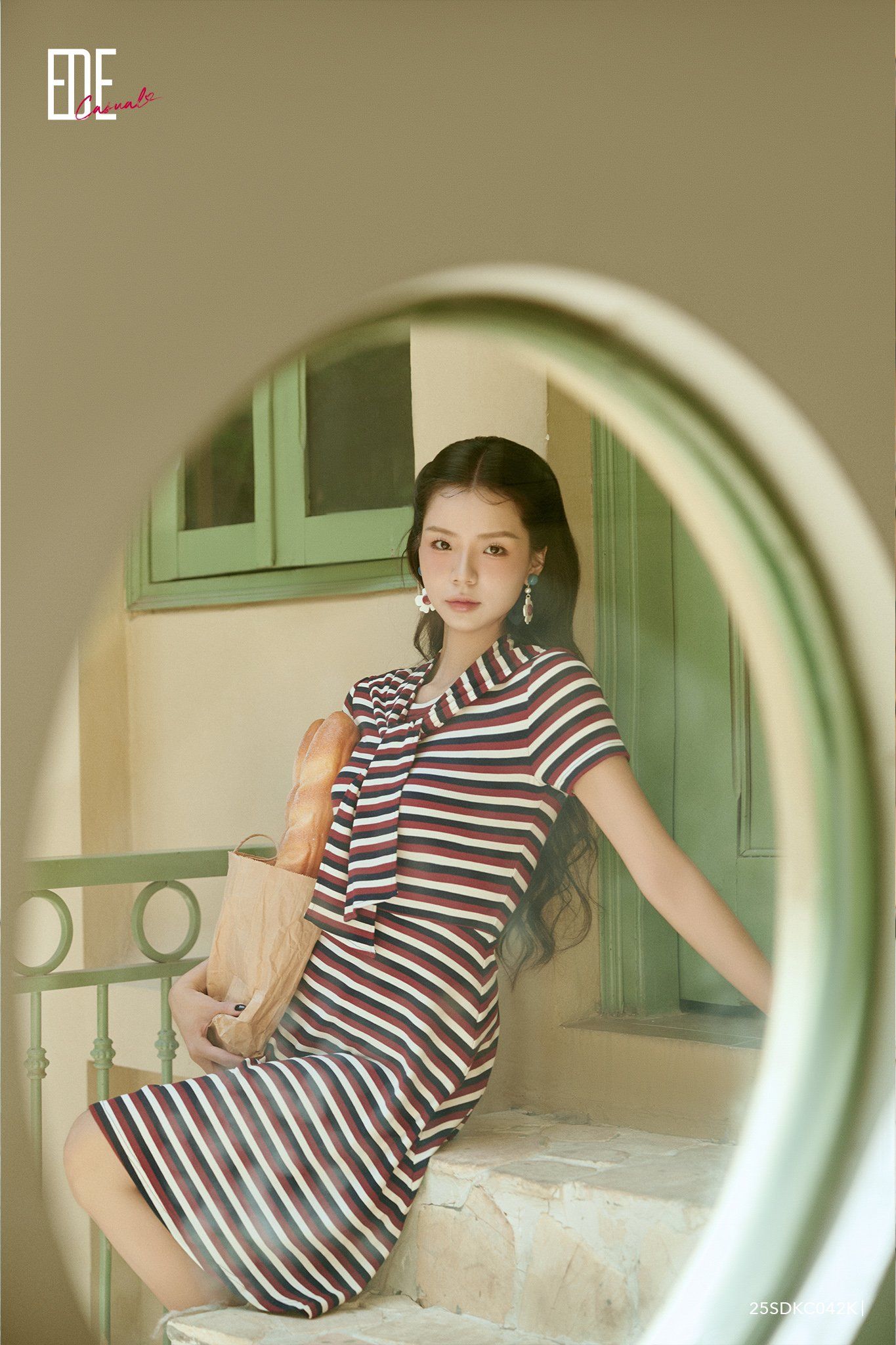  Đầm tay ngắn,  25SDKC042K 