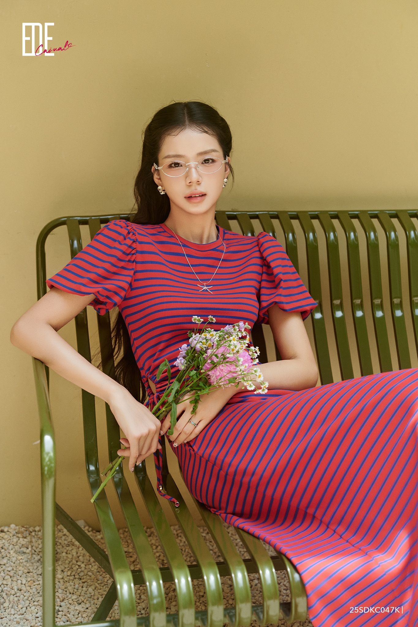  Đầm tay ngắn,  25SDKC047K 