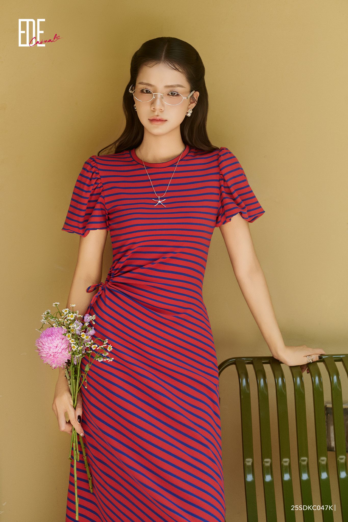  Đầm tay ngắn,  25SDKC047K 