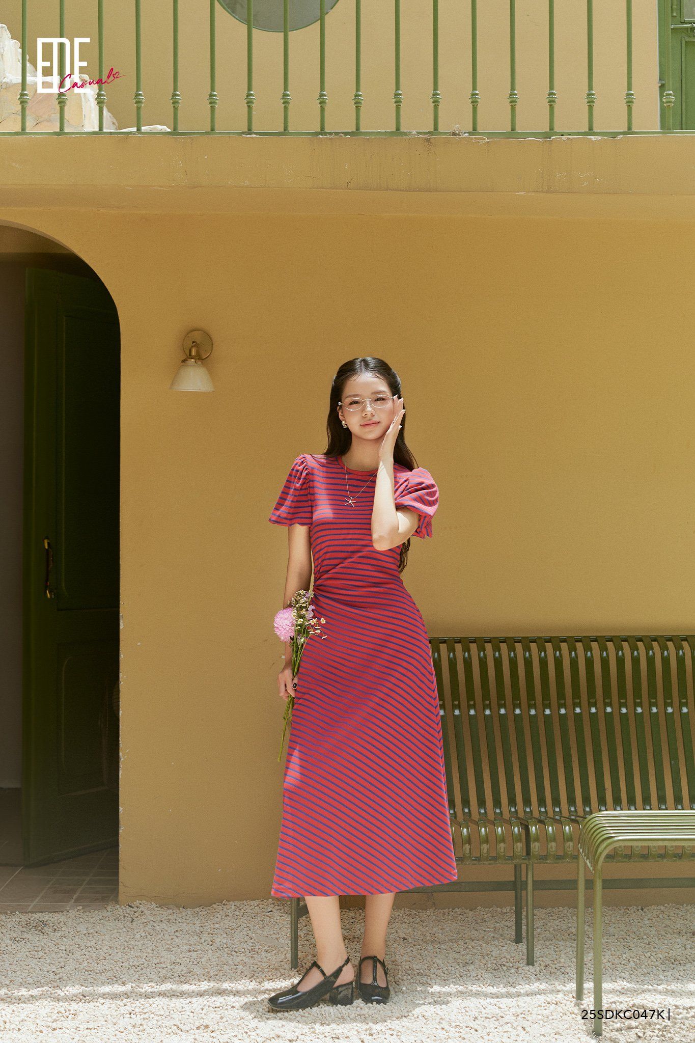 Đầm tay ngắn,  25SDKC047K 
