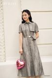  Đầm tay ngắn, Dáng thắt eo 25SDKE029F 