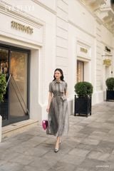  Đầm tay ngắn, Dáng thắt eo 25SDKE029F 